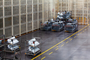 Naklejka premium Automotive production parts car body warehouse