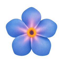 Obraz premium PNG Vibrant blue flower illustration