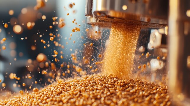 Machine coating seeds with vibrant color during production process