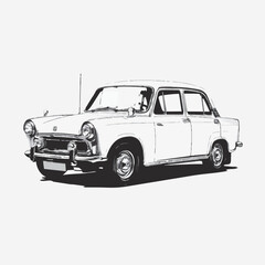 Fototapeta premium classic sedan vector