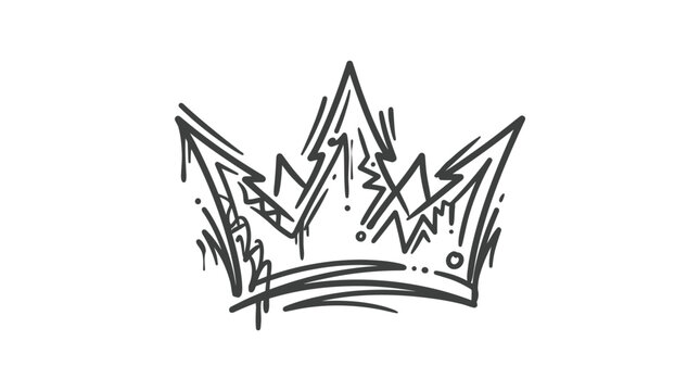 Sharp graffiti crown with street art style drips.