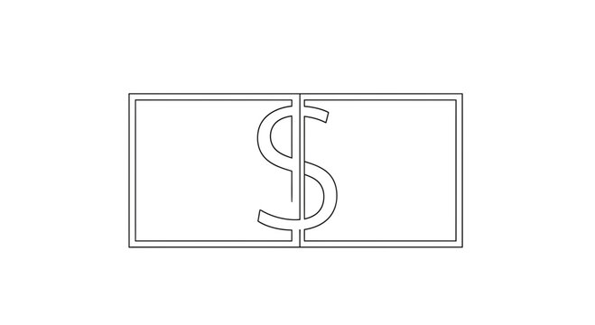 dollar bill split in two