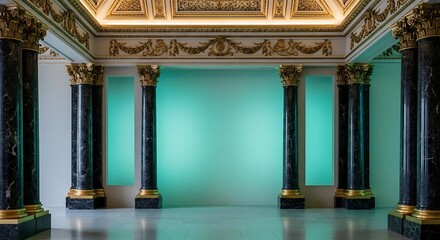 Obraz premium Historic palace interior with ornate columns