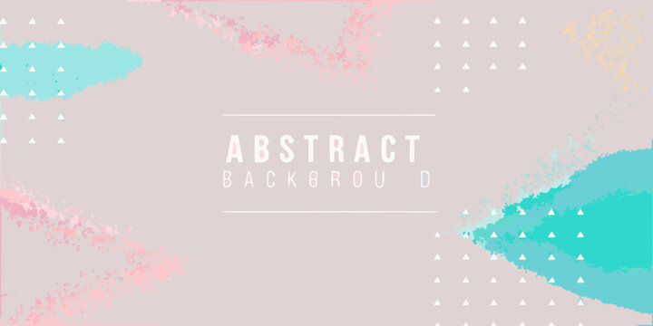 Pastel triangle pattern with textured brushstrokes abstract vector background