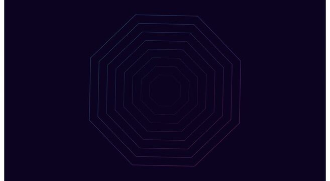 Abstract geometric morphing shapes animation on dark animation