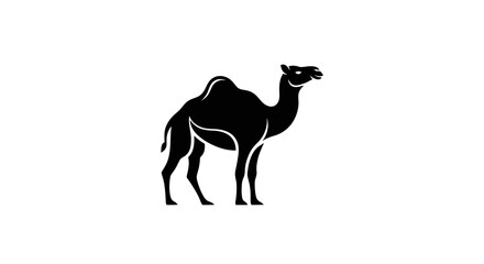 Fototapeta premium Minimalist Camel Silhouette Vector Illustration