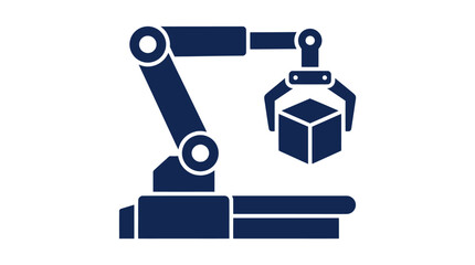 Obraz premium Industrial Robotic Arm Icon