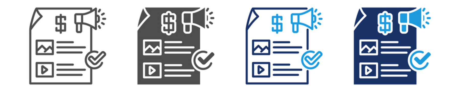 activation budget icon set with multiple concept