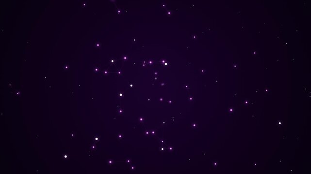 Abstract Purple Plexus Particle Network Constellation Motion Graphics Loop Background