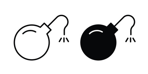 Bomb icon vector. pictogram illustration on white background. © Hunt