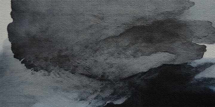 An abstract black and white map of the world emerges through a dark, textured storm cloudscape filled with dramatic night sky mist, moving water, and ethereal light
