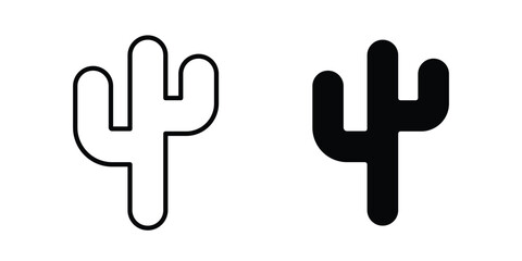 Obraz premium Cactus icon vector. pictogram illustration on white background.