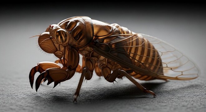 Cicada shell macro shot