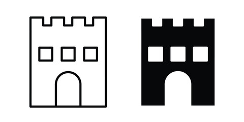 Castle icon vector. pictogram illustration on white background. © Hunt