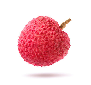 Fresh Lychee isolated on white.