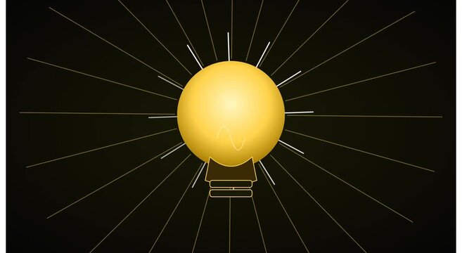 Glowing light bulb animation: innovation and creative animation