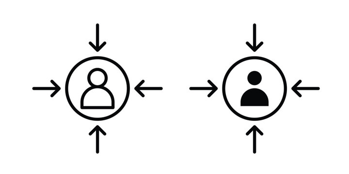 Customer centricity icon vector. pictogram illustration on white background.