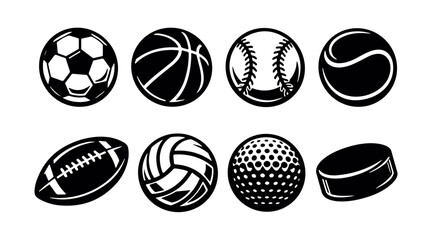 Fototapeta premium Sports Balls Icon Keywords