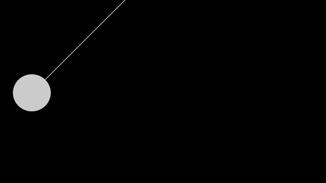 White Pendulum Swing Seamless Loop - Matte Ball on Black Background