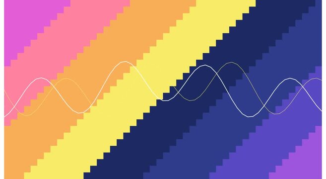 Abstract gradient motion background, with dynamic sine animation