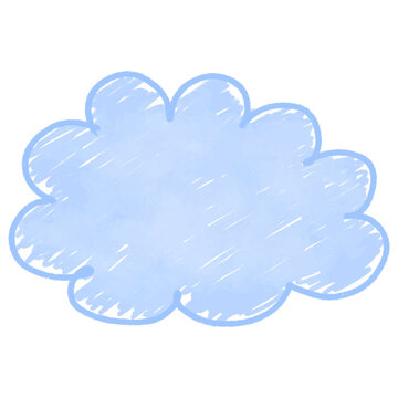 Doodle of blue cloud