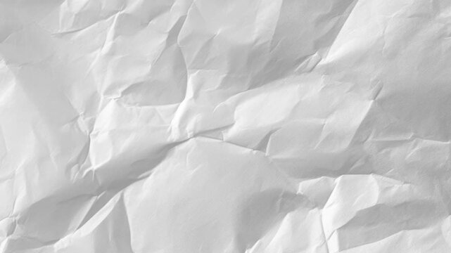 crinkled white Paper texture stop motion, crumpled paper texture for background footage