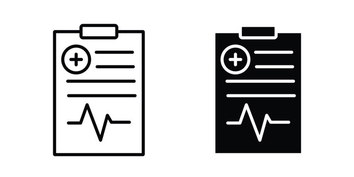 Health report icon vector. pictogram illustration on white background.