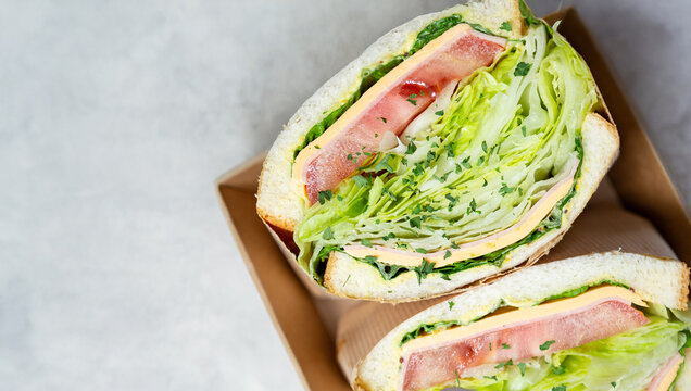 sandwich with ham and cheese