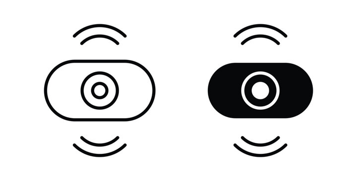 Motion detector icon vector. pictogram illustration on white background.