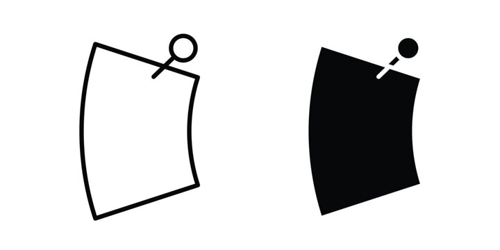 Note sticky icon vector. pictogram illustration on white background.
