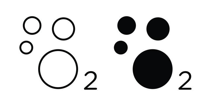 Oxygen O2 icon vector. pictogram illustration on white background.