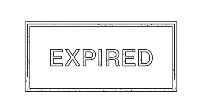 Expired stamp, invalid label