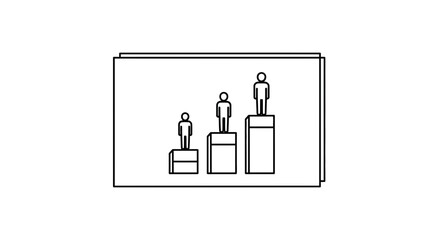 Fototapeta premium business growth concept with people on blocks