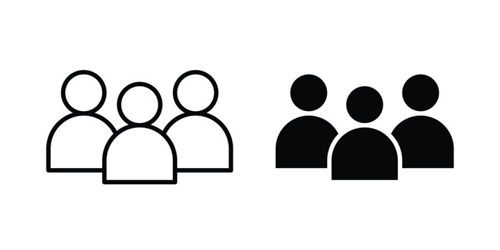 people icon vector. pictogram illustration on white background.
