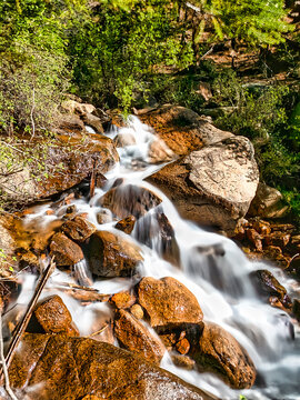 Long Exposure Waterfall at North Cheyenne Creek in Colorado