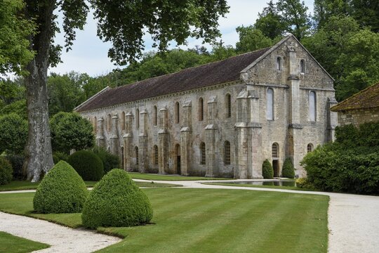 Fontenay Cistercian Abbey, Unesco World Heritage Site, Cote d'Or, Burgundy, France