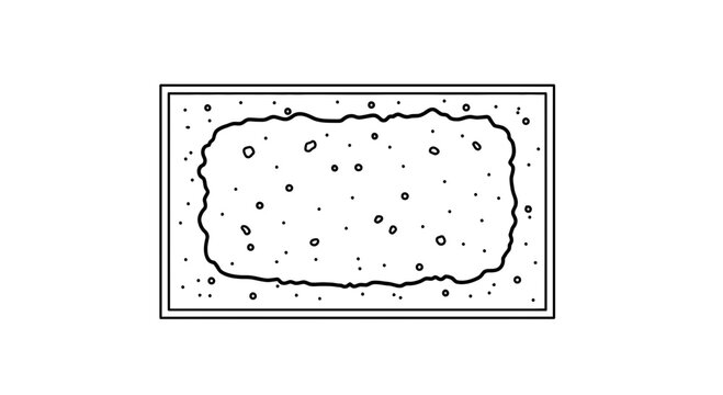 black and white illustration of sponge texture