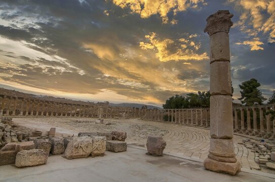 Historical Ruins of Jerash, hippodrome, Jordan