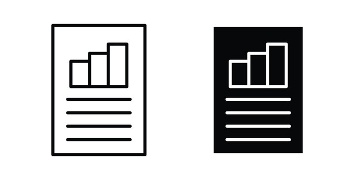 Report document icon vector. pictogram illustration on white background.