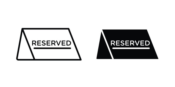 Reservation table icon vector. pictogram illustration on white background.