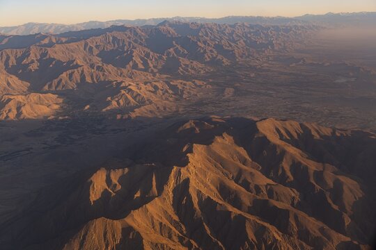 Aerial of Afghanistan around Bamyan