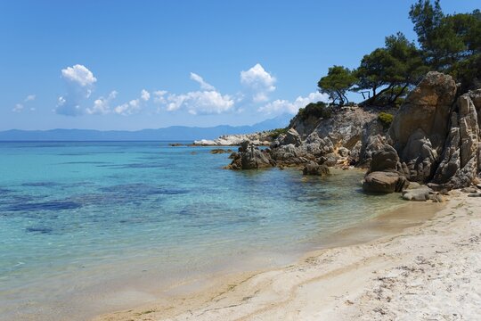 Mega Portokali Beach, Sarti, Sithonia, Chalkidiki, Central Macedonia, Greece