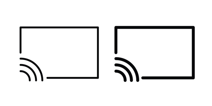 Screencast icon vector. pictogram illustration on white background.