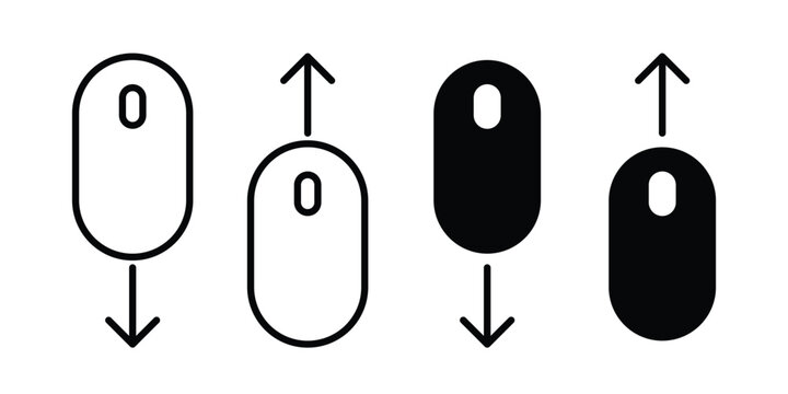 Scroll down up icon vector. pictogram illustration on white background.