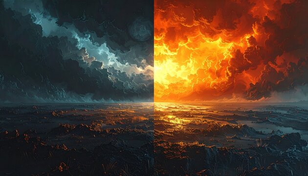 Split Screen Contrast Versus Choice Decision Concept