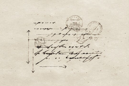 Vintage handwritten letter texture