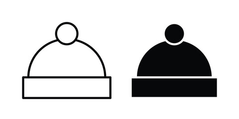 Winter hat icon vector. pictogram illustration on white background. © Hunt