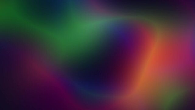 Dynamic multi-tonal abstract gradient background with vibrant flowing waves. Colors: Red, Green, and Purple. Perfect for artistic music videos or dynamic tech presentations