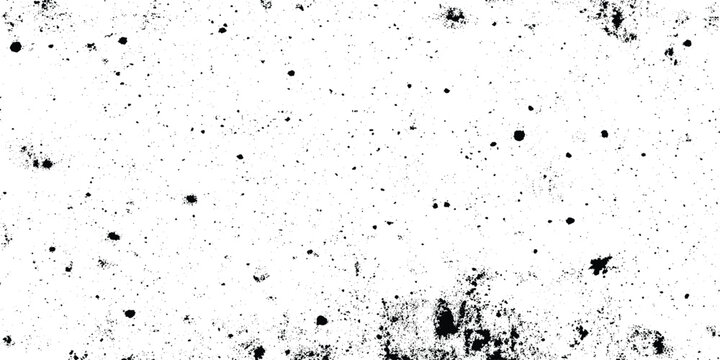 Grunge texture background with black ink splatters and smudges on white vector illustration for creative design projects