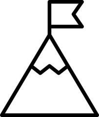 Fototapeta premium Black goal icon - outline
